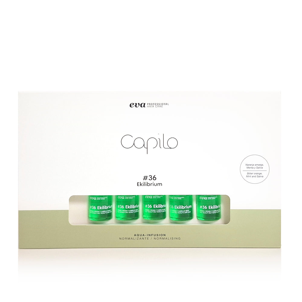 Eva | Capilo | Ekilibrium | #36 | Aqua Infusion |Oily Hair | Oily Scalp & Dry Hair | 7x 10ml